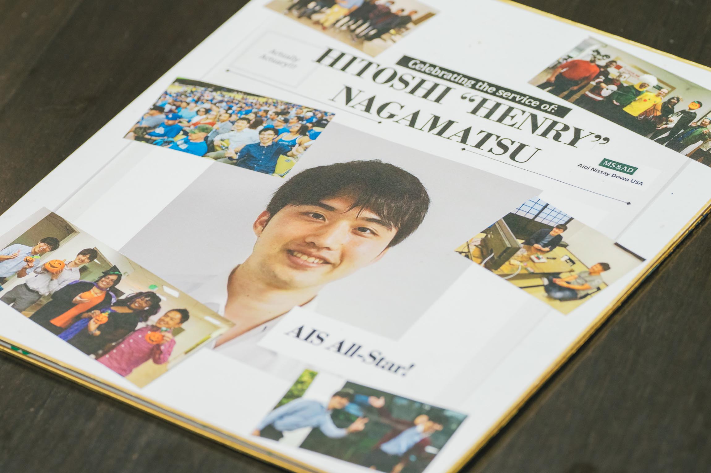 帰国時にもらった思い出のアルバム